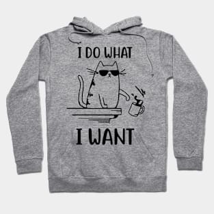 I Do What I Want - Cool Cat Hoodie